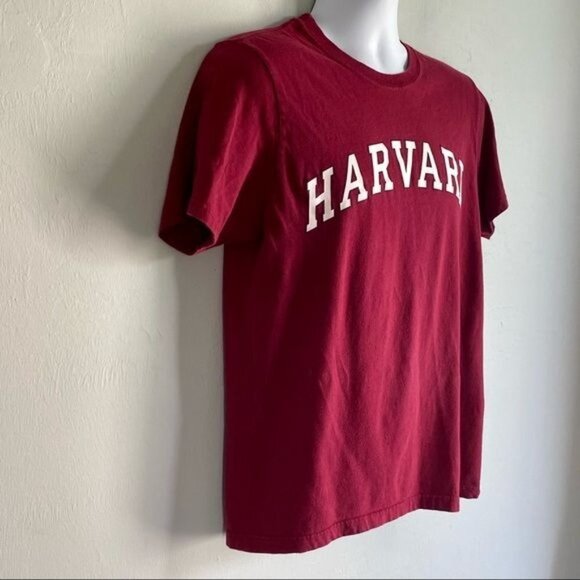 Harvard University Cotton Crimson Tee Shirt Medium - Picture 3 of 6